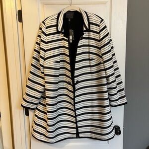 The Limited Black and White Striped Suit Jacket
